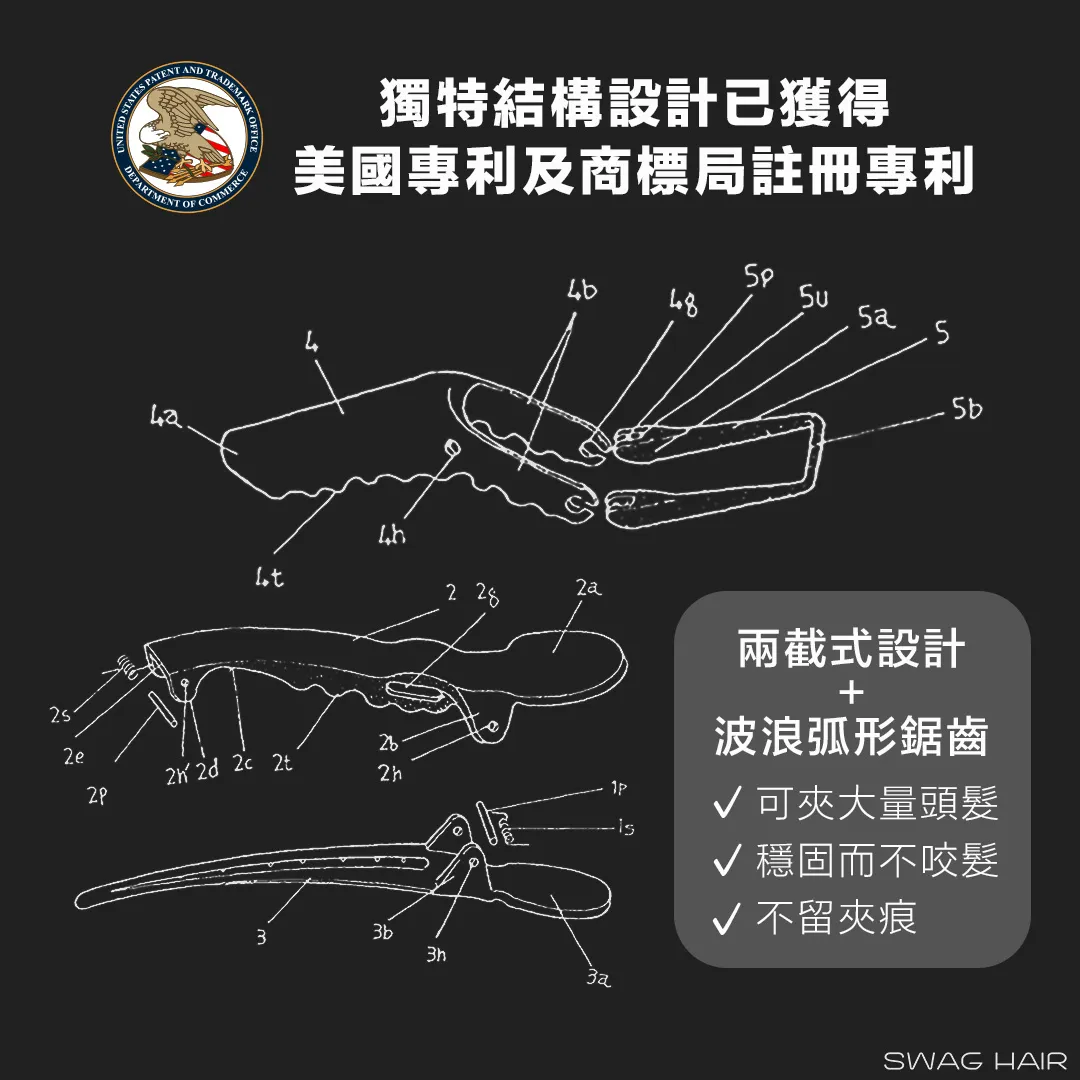 兩截式鱷魚髮夾 Alligator Hair Clips