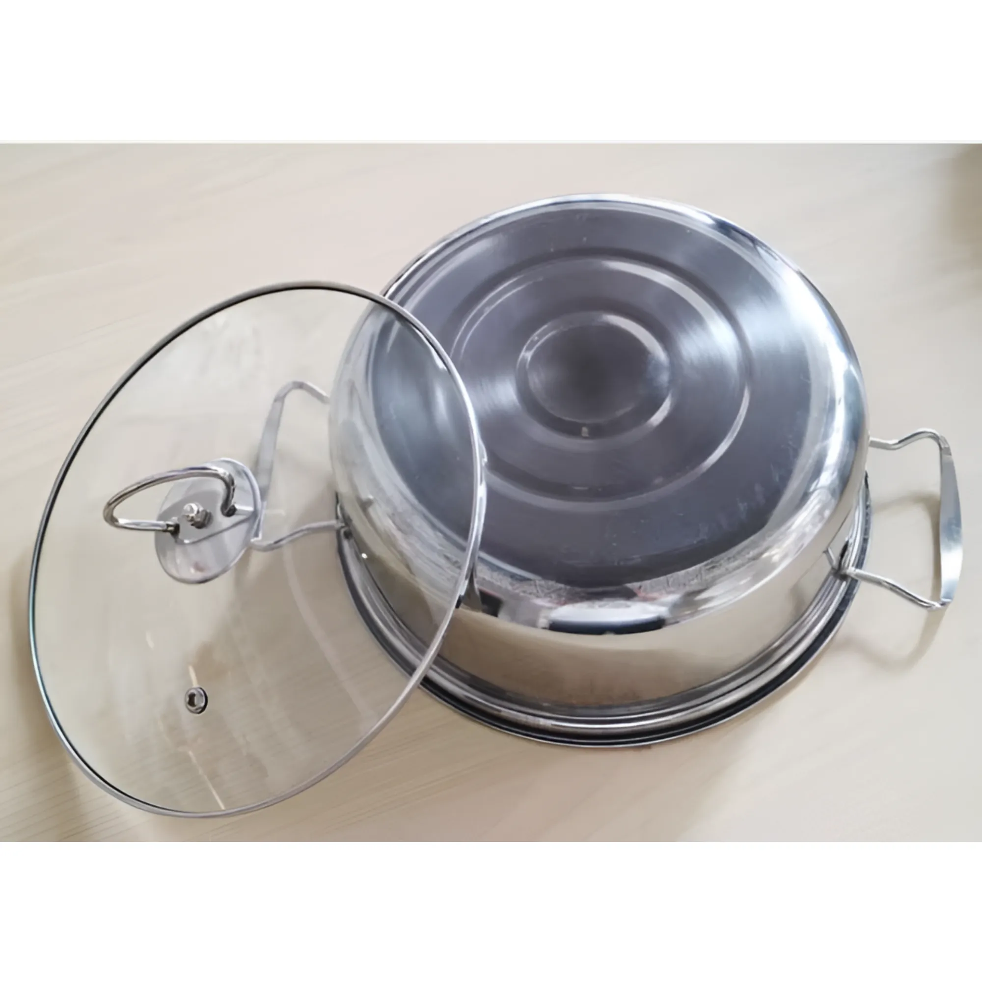 10Piece Stainless Steel Pot Set With Glass Lids Id-140
