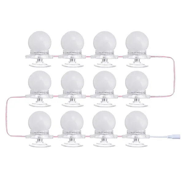 12Pcs Makeup Mirror Vanity LED Light Bulbs LED Gadgets Kit for Dressing Hollywood Super Star