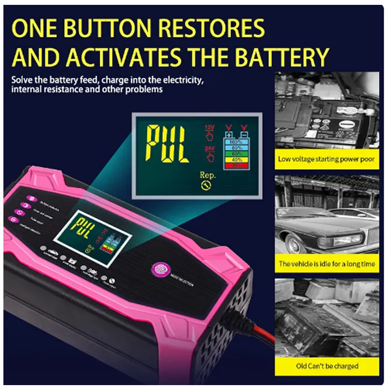 12V/24V Car Pulse Repair Battery Charger Q-Dp1000
