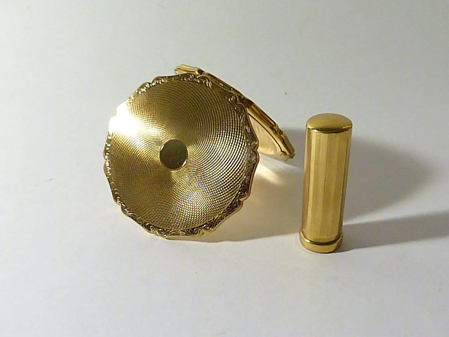 1950s Unused Stratton Vanity Set Vintage Lipstick Holder And Compact Mirror NOS