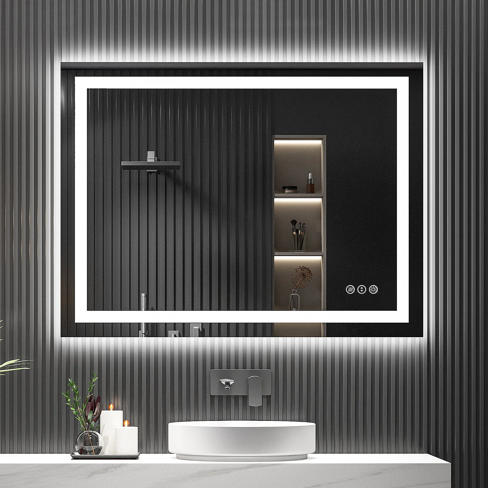2022 Collection  Backlit   Frontlit LED Mirror for Bathroom 48 x 36 Inch