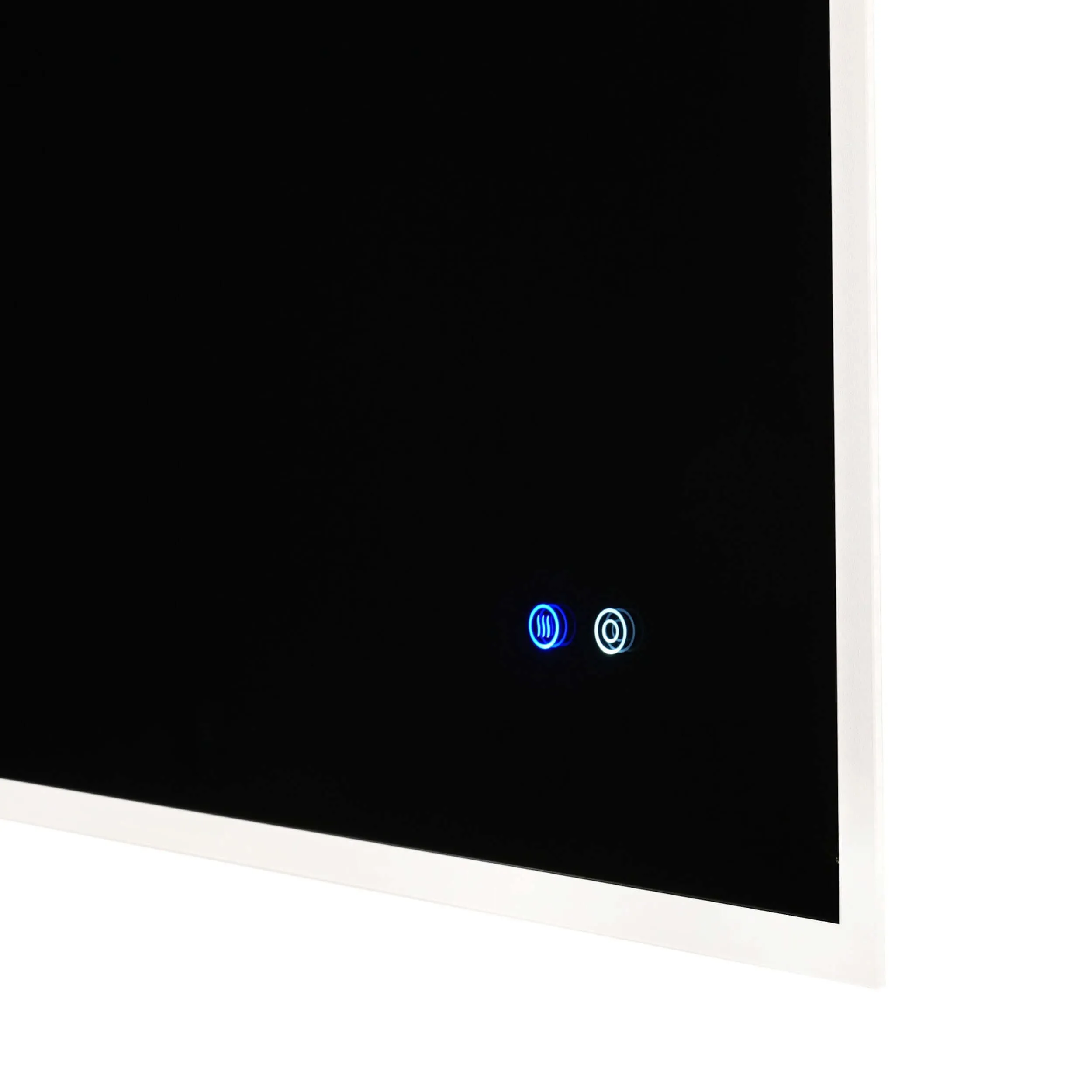 20" Modern Wall Mounted LED Backlit Anti-Fog Rectangular Bathroom Mirror with Temperature Adjustable and Memory Function Touch Switch