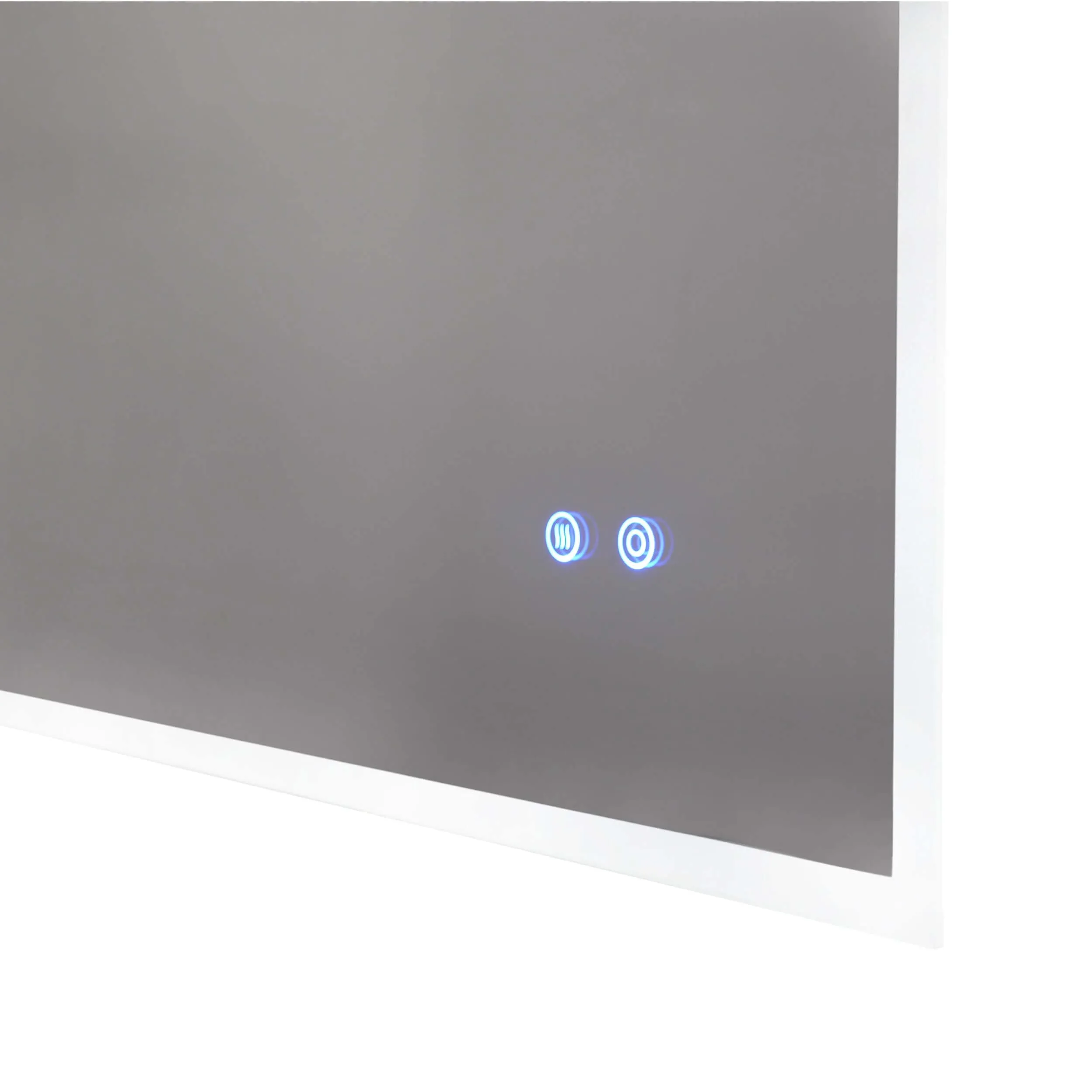 20" Modern Wall Mounted LED Backlit Anti-Fog Rectangular Bathroom Mirror with Temperature Adjustable and Memory Function Touch Switch