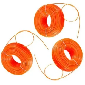 3 PACK REPLACEMENT STRIMMER WIRE 2.4MM X 45M (3 X 15M) NYLON CORD