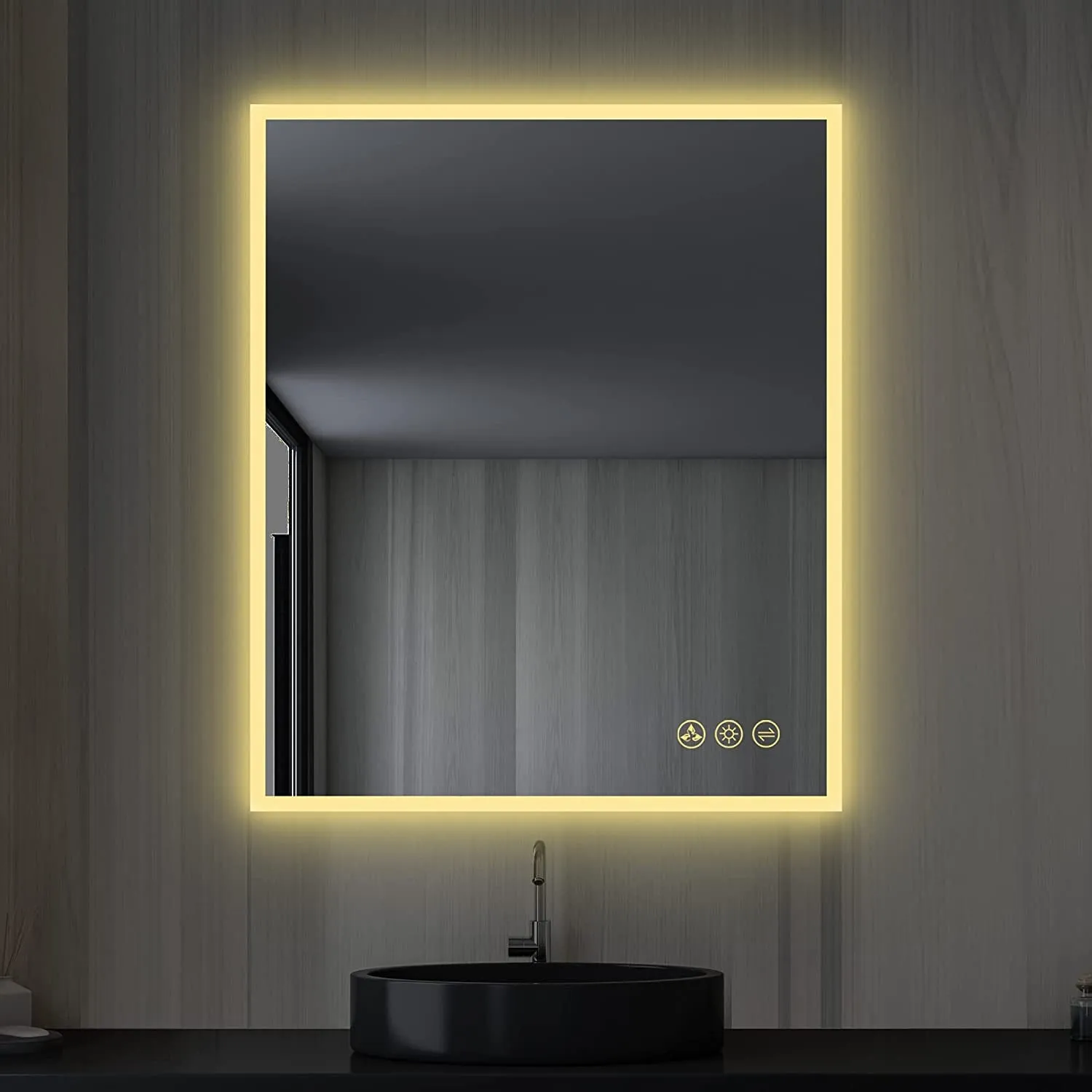 30"X36" LED Bathroom Mirror with Antifog, Dimmer, Adjustable Color