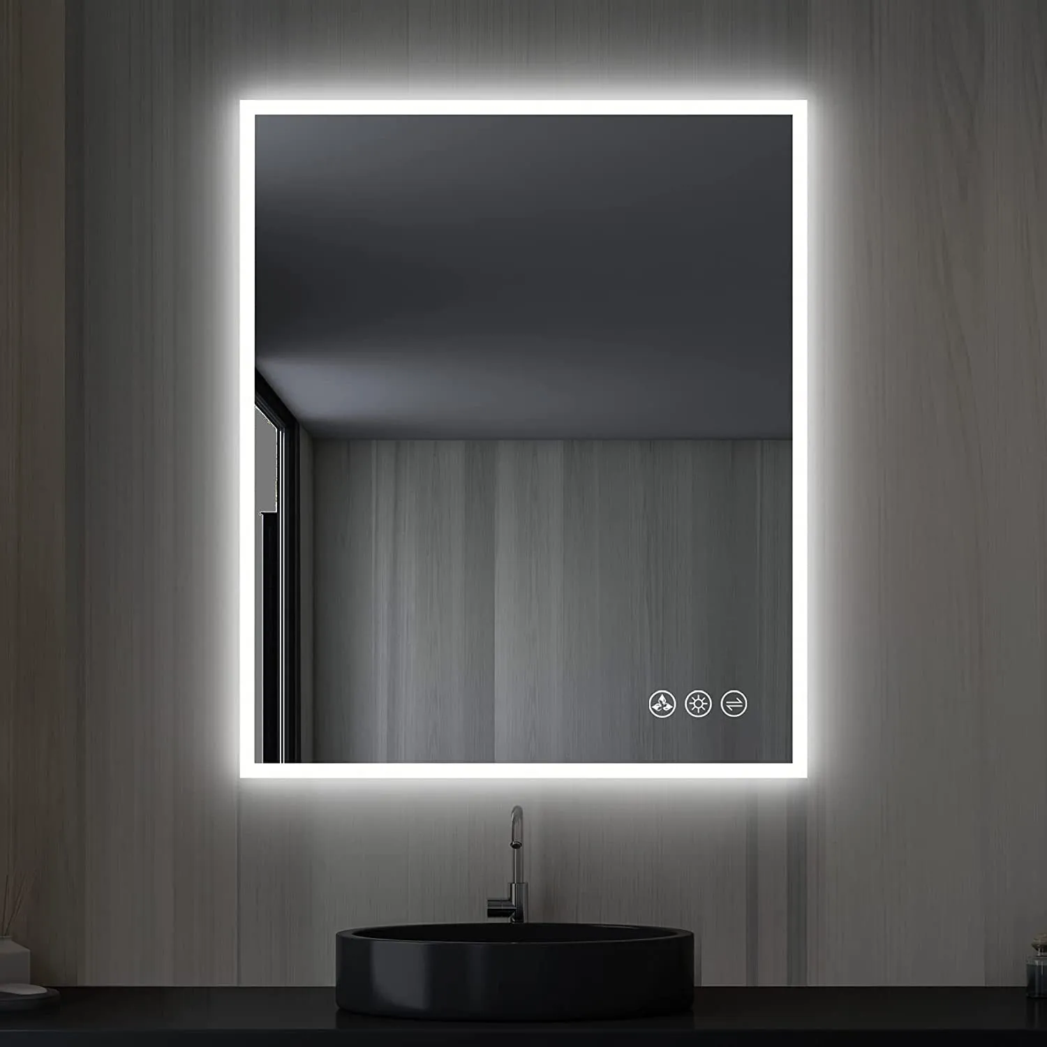 30"X36" LED Bathroom Mirror with Antifog, Dimmer, Adjustable Color