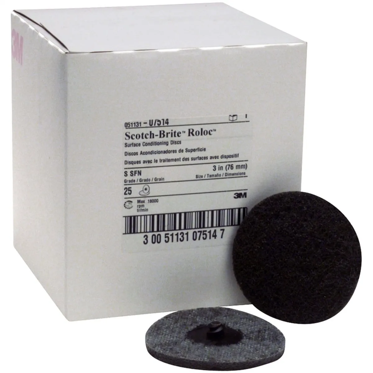 3M 7514 Disc Roloc 3 Sf 25/Bx Gray