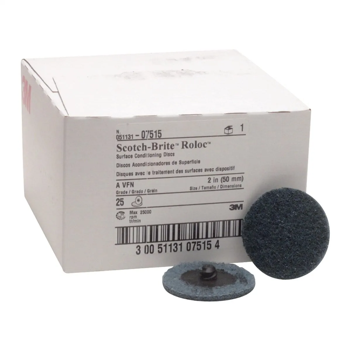 3M 7515 Disc Roloc 2 Vf 25/Bx Blue