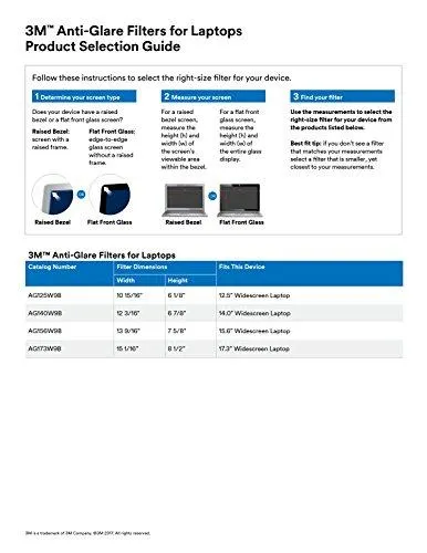 3M Anti-Glare Filter for 15.6-Inch Widescreen Notebook - 16:9 Aspect Ratio (AG15.6W9)