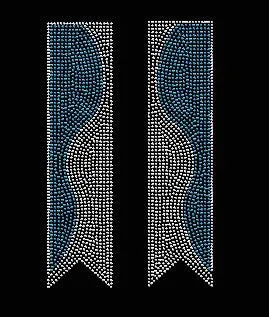 3" Full Swish Tails Rhinestone Heat Transfer Set