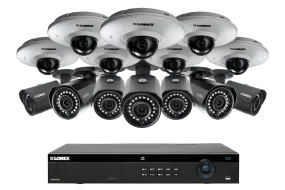 4K NVR System featuring 7 Color Night Vision 2K Cameras and 7 Pan Tilt Audio-Enabled Outdoor Cameras