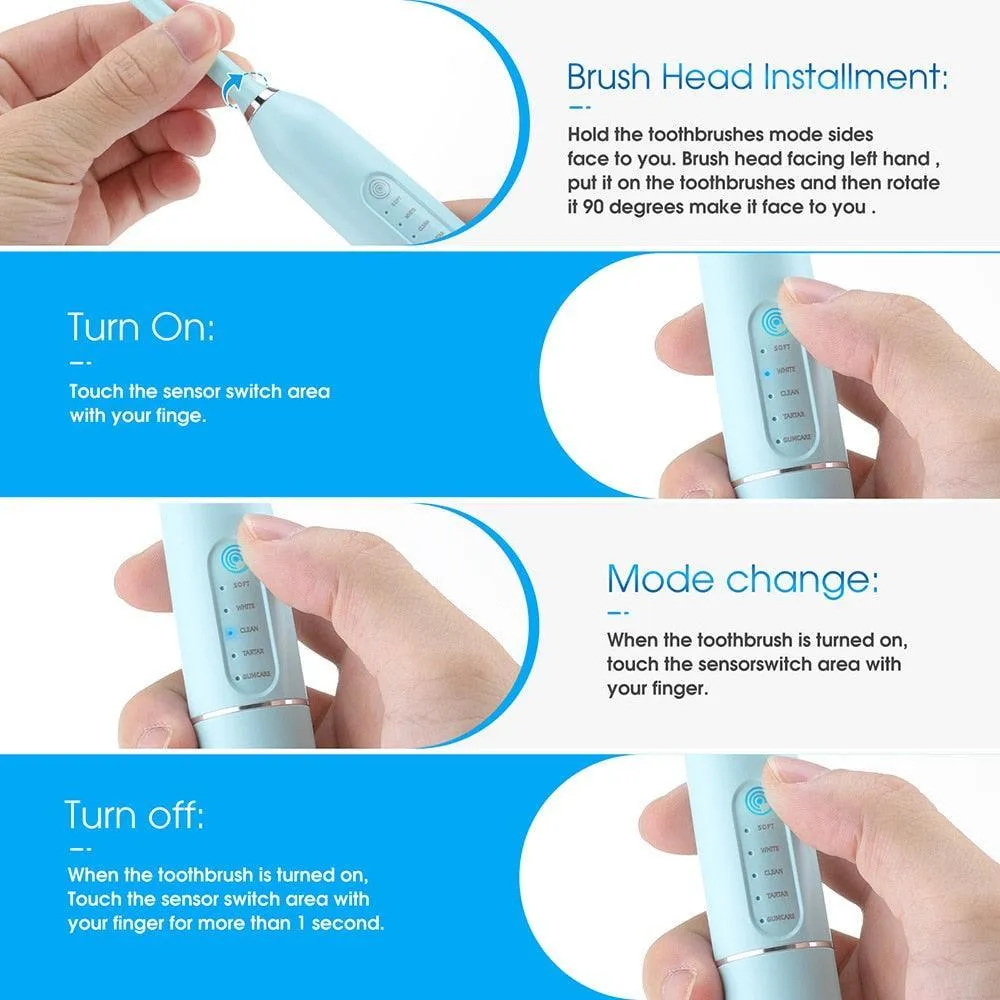 5 Mode Portable Household Electric Sonic Toothbrush Dental Scaler