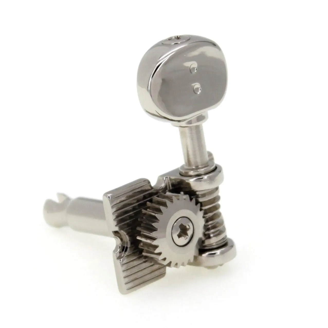 6-In-Line Retro Fender Style Ratio Lefty Machine Heads (PRN-4624-LN0, Nickel Finish)