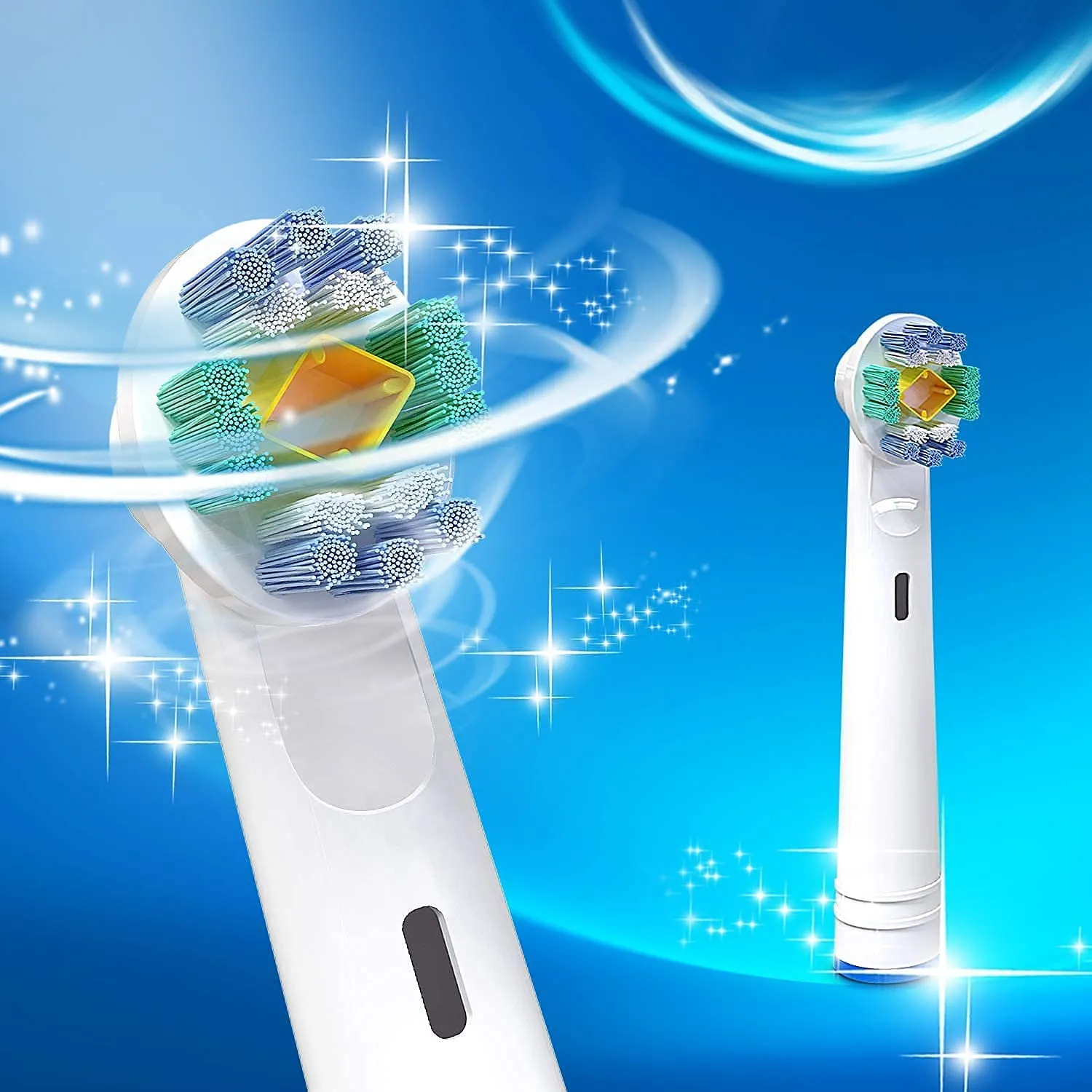 8pcs Clean Brush Heads for Oral B-Whiten & Crossaction Mix