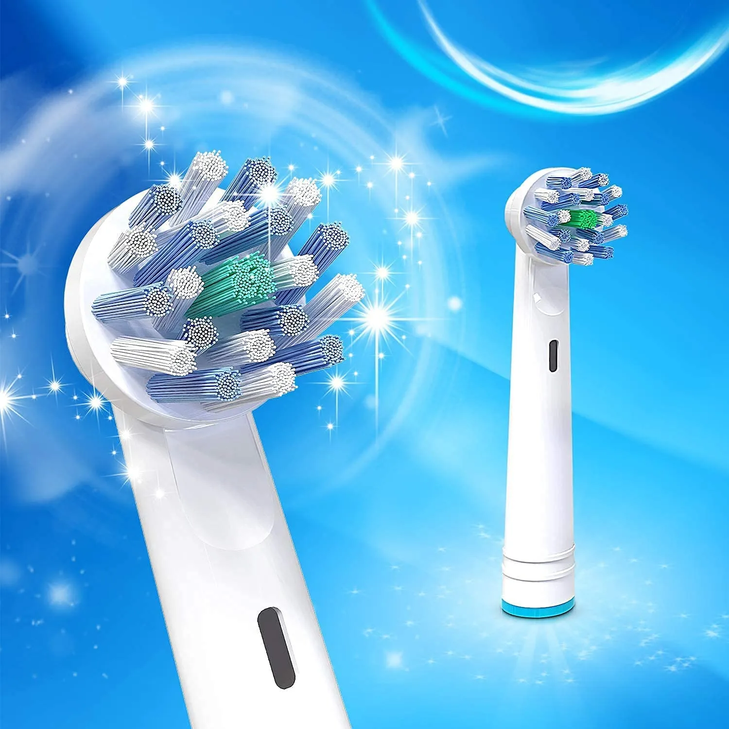 8pcs Clean Brush Heads for Oral B-Whiten & Crossaction Mix