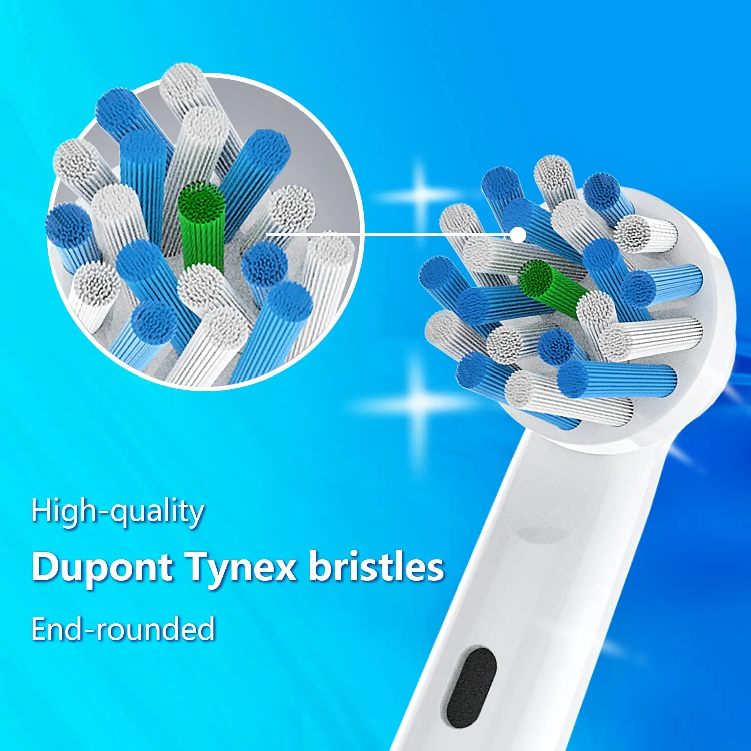 8pcs CrossAction Clean Brush Heads for Oral B