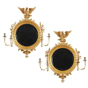 A Pair of Regency Period Girandole Mirrors