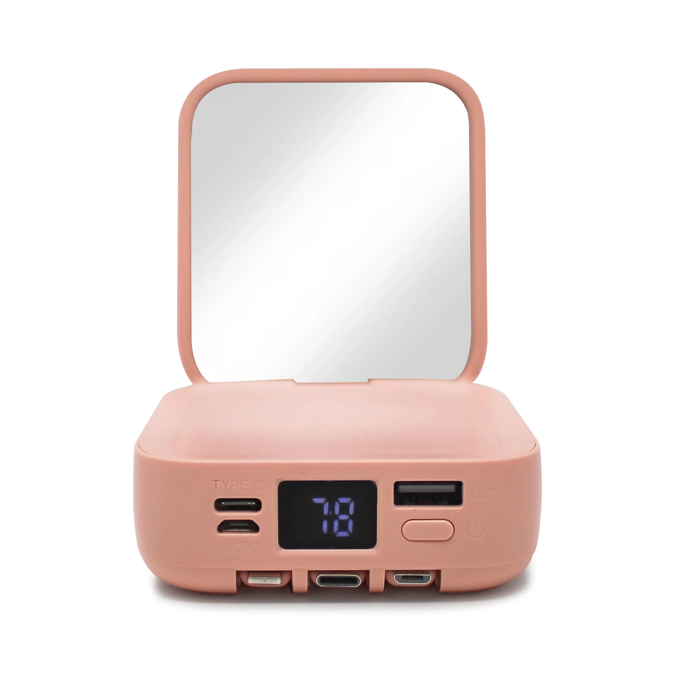 Aduro PowerUp Glow Portable Power Bank and Compact Mirror