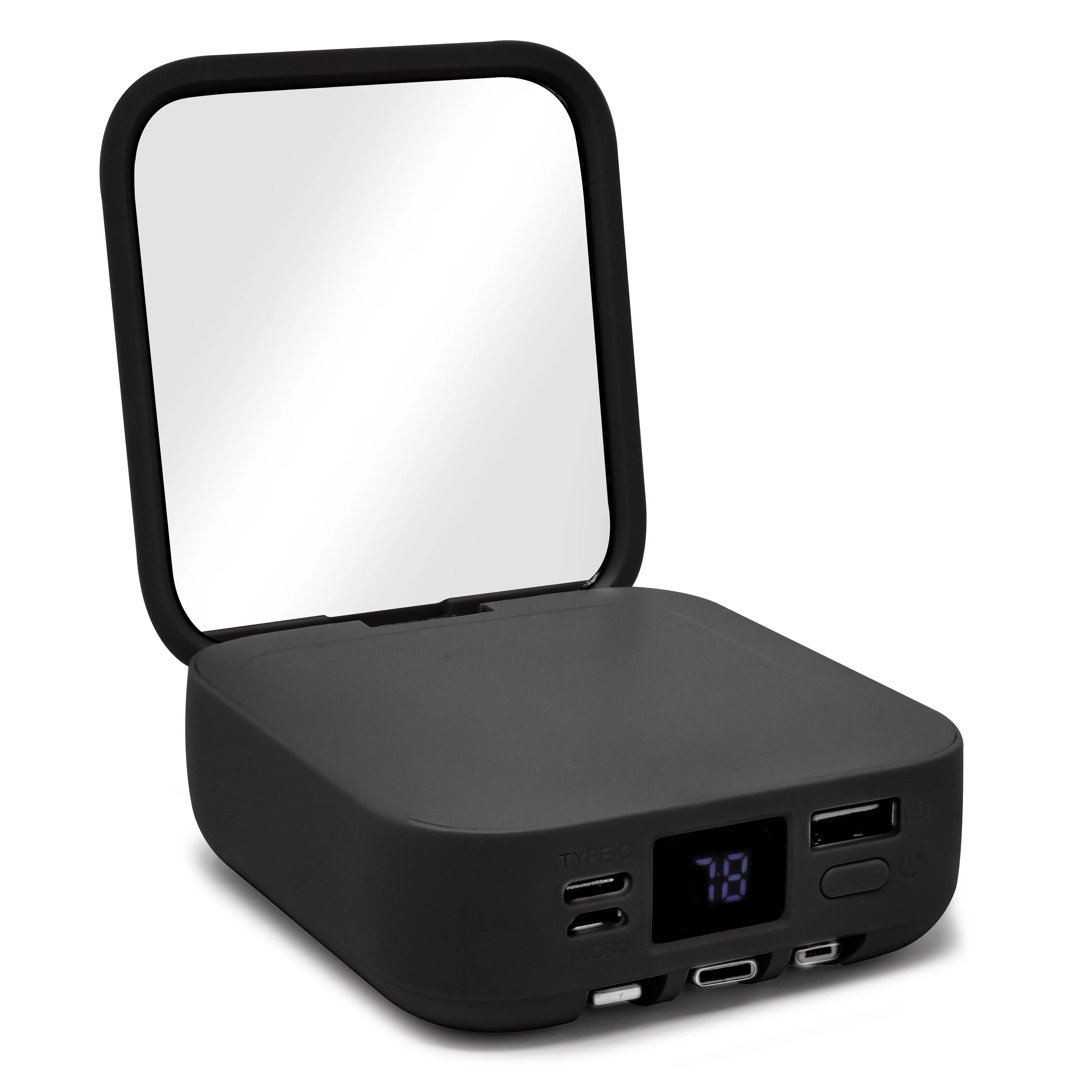 Aduro PowerUp Glow Portable Power Bank and Compact Mirror