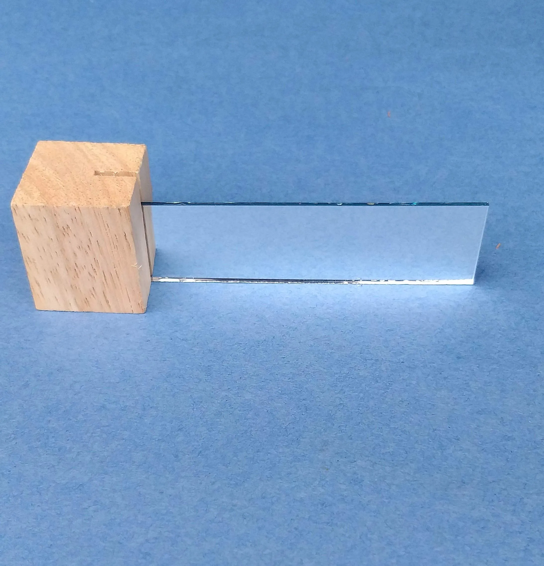 AIM Plain Mirror Strips Glass with Wooden Holder (25mm x100 mm) Pack of 6