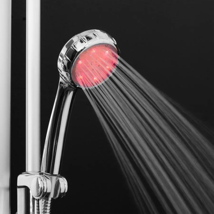 AKDY 51-in Chrome Silver 8-Spray Shower Panel System (Valve Included)