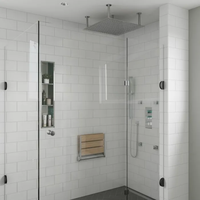 ALFI brand RAIN24S 24" Square Ultra Thin Rain Shower Head Stainless Steel