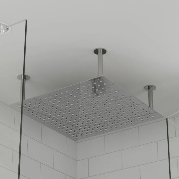ALFI brand RAIN24S 24" Square Ultra Thin Rain Shower Head Stainless Steel