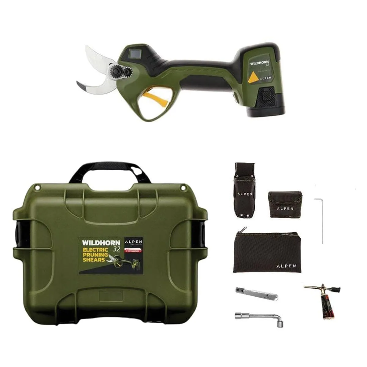 Alpen Wildhorn 32 Electric Pruning Shear Kit with 3 Batteries and Powerpack