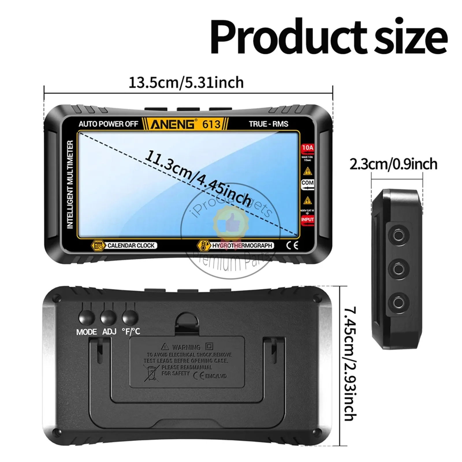 Aneng 613 Smart Multimeter Real-time Power-off Measuring Tester AC/DC Ammeter Voltmeter 4000 Count Digital Multimetro Test Tools