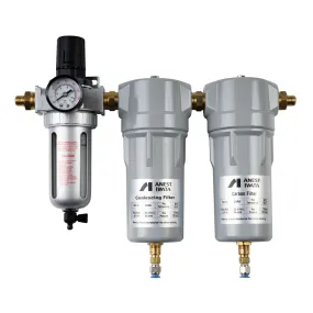 ANEST IWATA 3 Stage Filter, Regulator, Coalescer, Carbon & Gauge