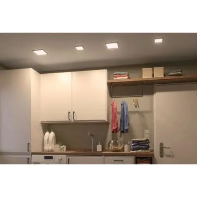 Areo VariFit Square LED Recessed Panel 175x175mm Warm White - White