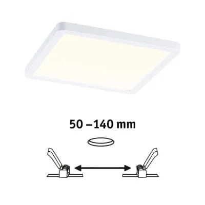 Areo VariFit Square LED Recessed Panel 175x175mm Warm White - White