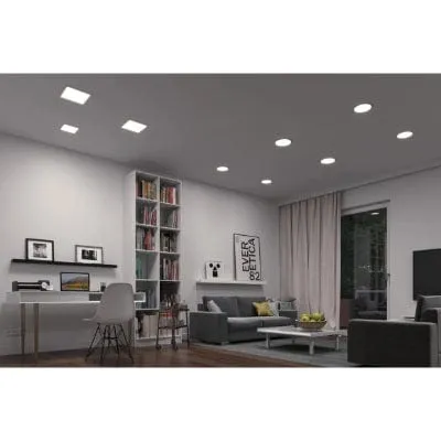 Areo VariFit Square LED Recessed Panel Smart Home Zigbee 175x175mm Tunable White - Black