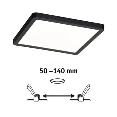 Areo VariFit Square LED Recessed Panel Smart Home Zigbee 175x175mm Tunable White - Black