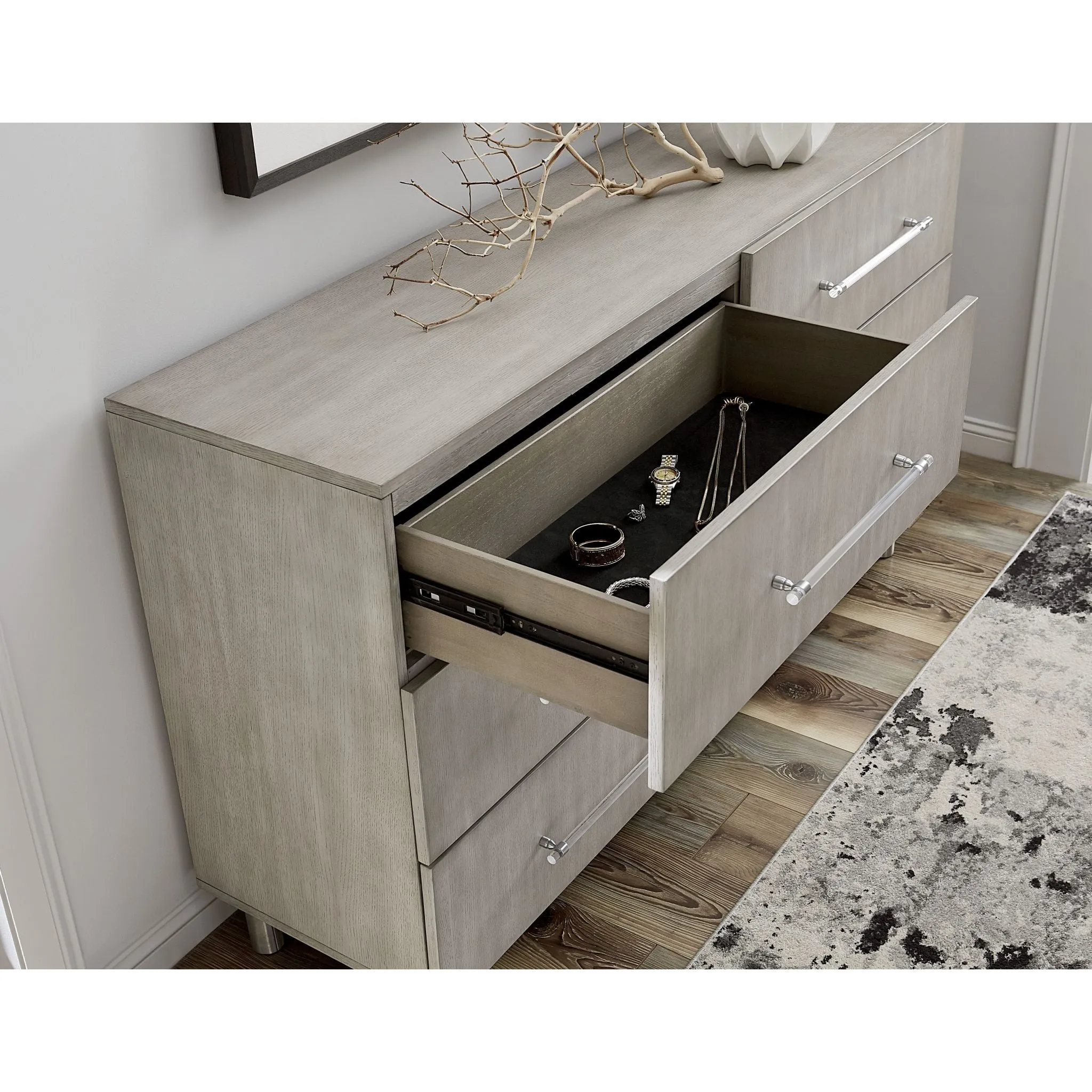 Argento Dresser and Mirror