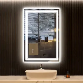 Awandee Backlit   Front-Lighted LED Mirror for Bathroom 20 x 28 Inch