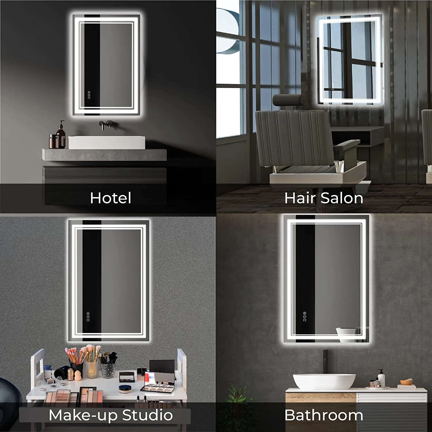 Awandee Backlit   Front-Lighted LED Mirror for Bathroom 20 x 28 Inch