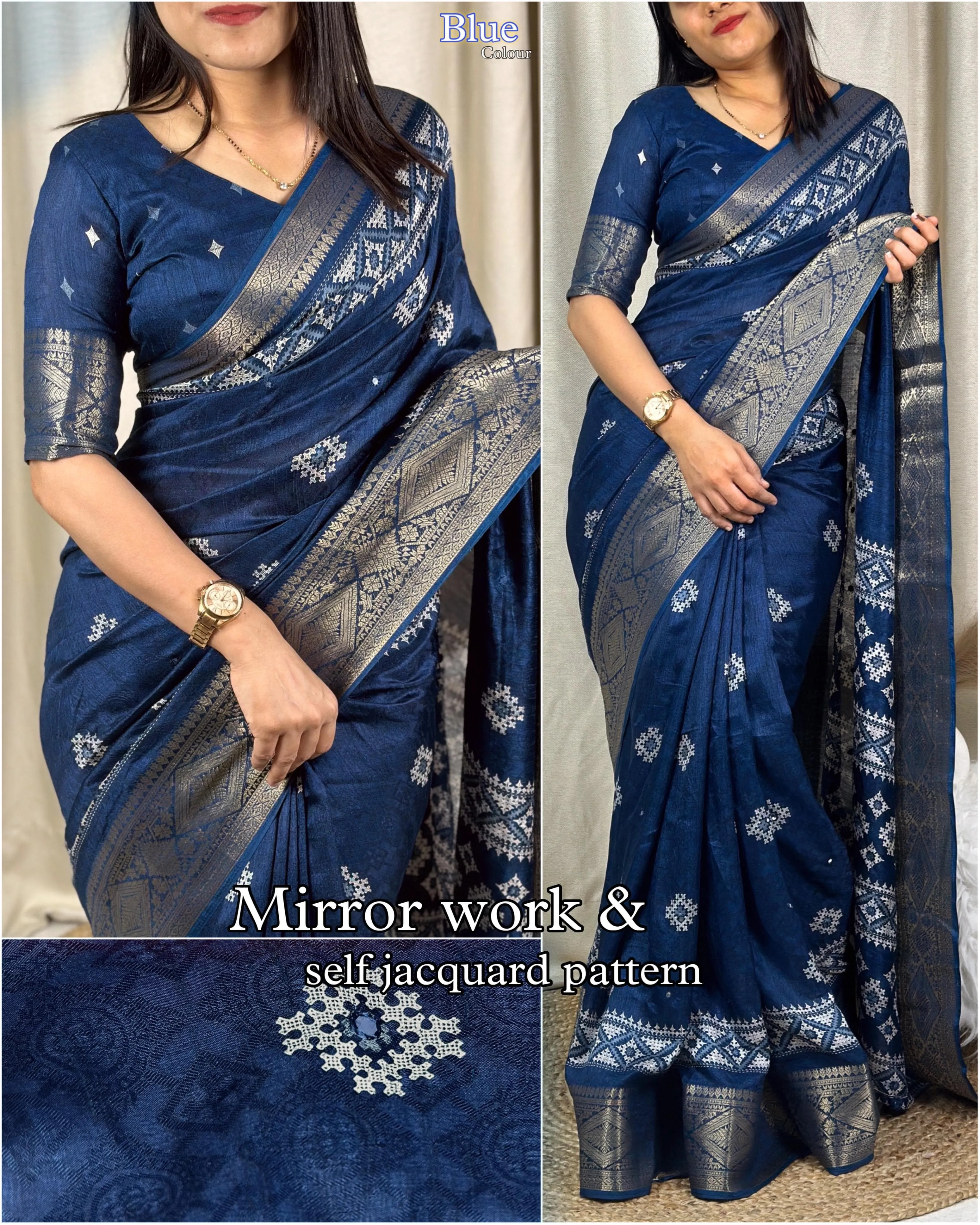 Beautiful Designer Party Wear Soft Cotton Silk Saree