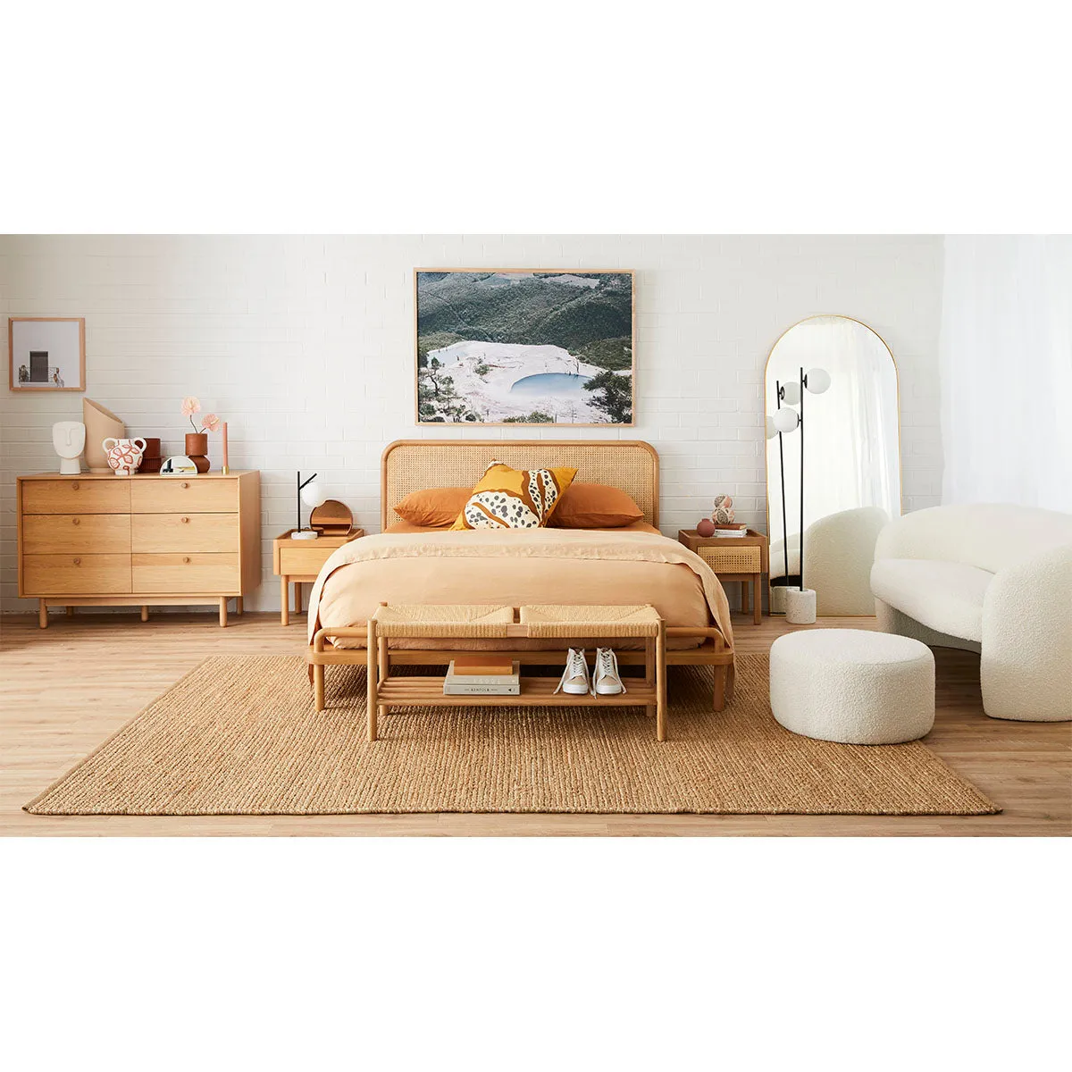 Bjorn Arch Floor Mirror (Brass)