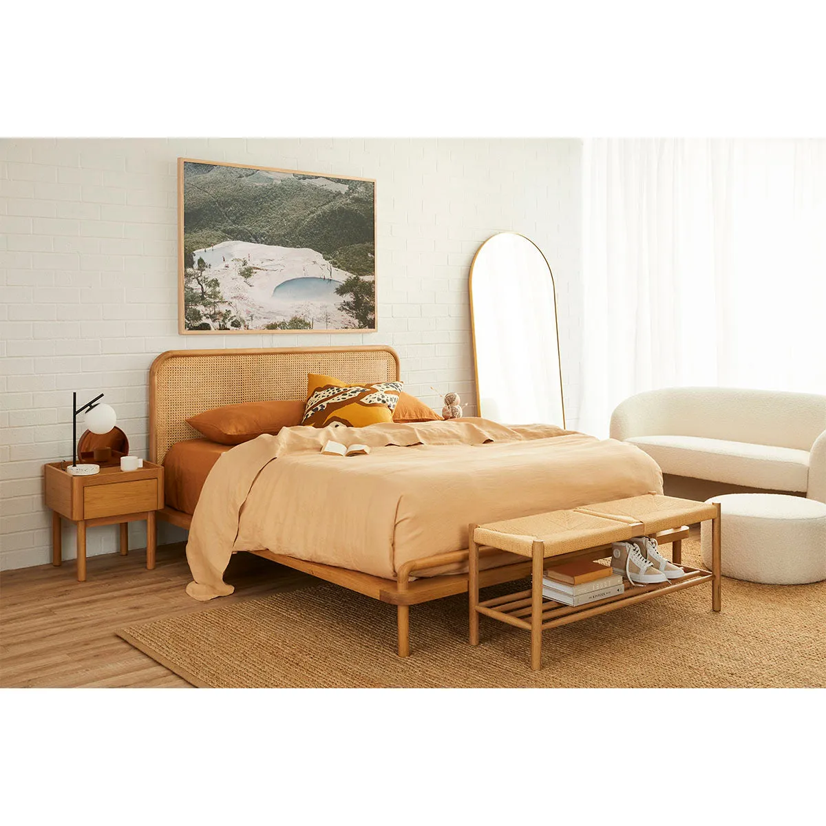 Bjorn Arch Floor Mirror (Brass)
