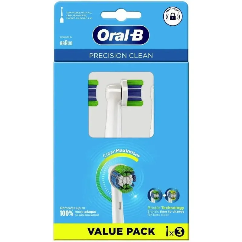 Braun Oral-B Precision Clean Toothbrush Heads x3