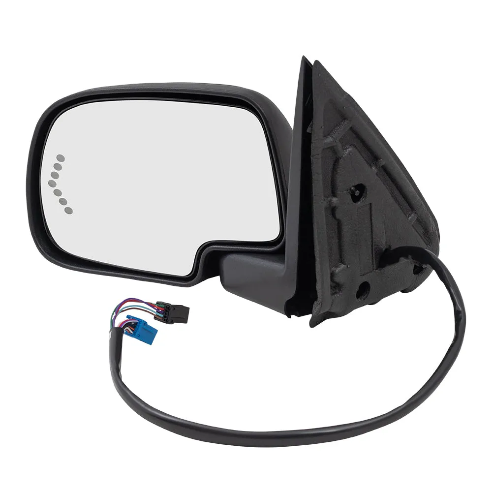 Brock Aftermarket Driver Left Power Mirror Paint to Match Black Cap with Heat-Memory-Signal On Glass-Power Folding without Puddle Light-Auto Dim Compatible with 2003-2006 Chevy Avalanche