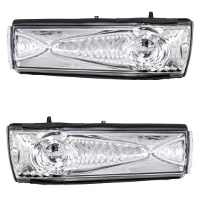 Brock Aftermarket Replacement Driver Left Passenger Right Door Mirror Turn Signal Light Set Compatible With 2015-2021 RAM Promaster City