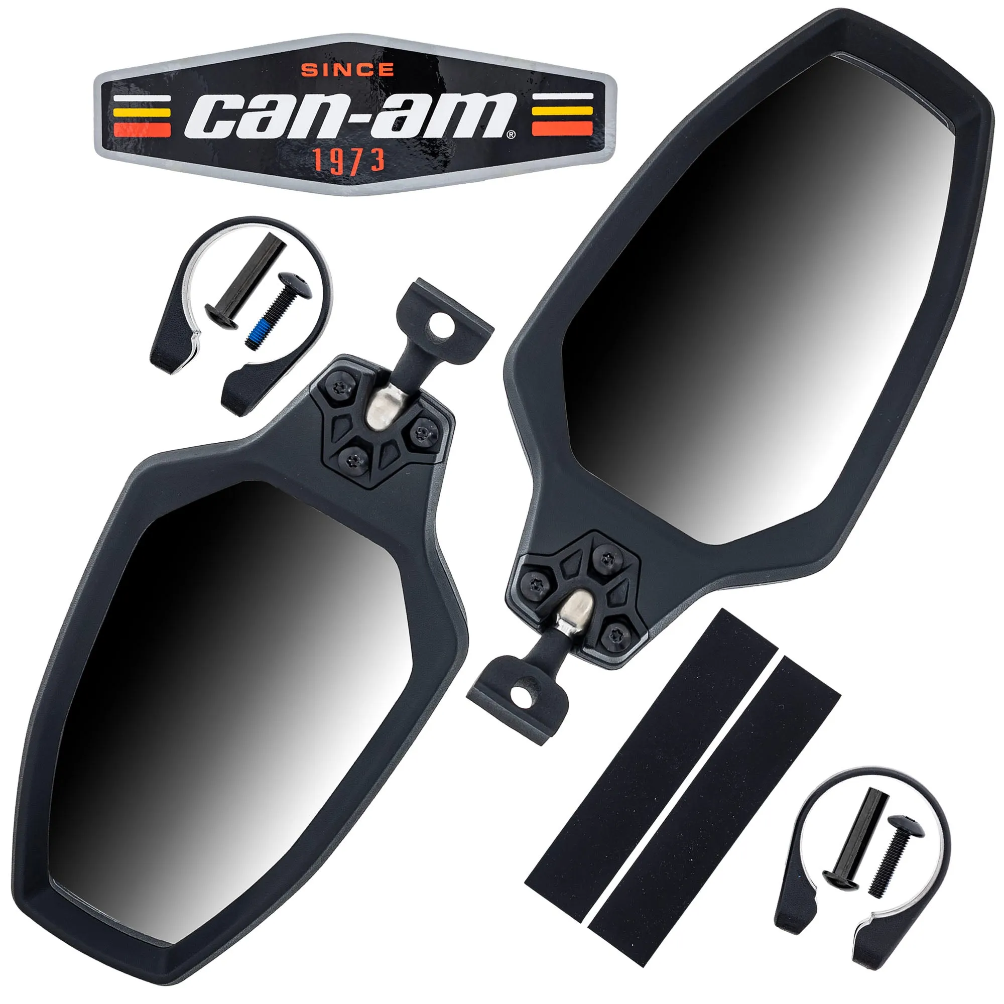 BRP 715007188 Side Convex Mirrors Adjustable High-Impact Resistant Plastic Sleek