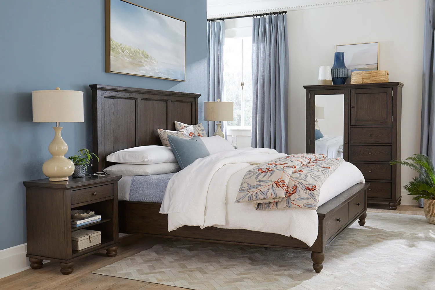 Cambridge One Drawer Nightstand - Cracked Pepper