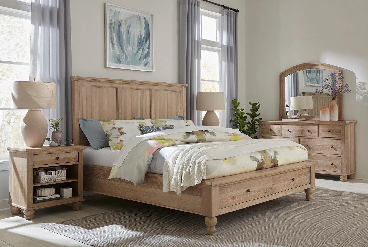 Cambridge One Drawer Nightstand - Modern Khaki