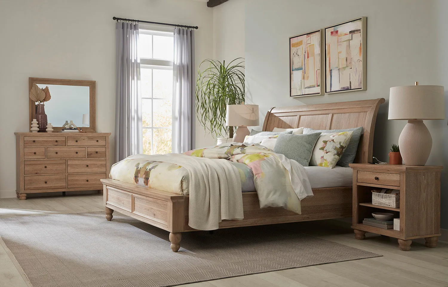 Cambridge One Drawer Nightstand - Modern Khaki