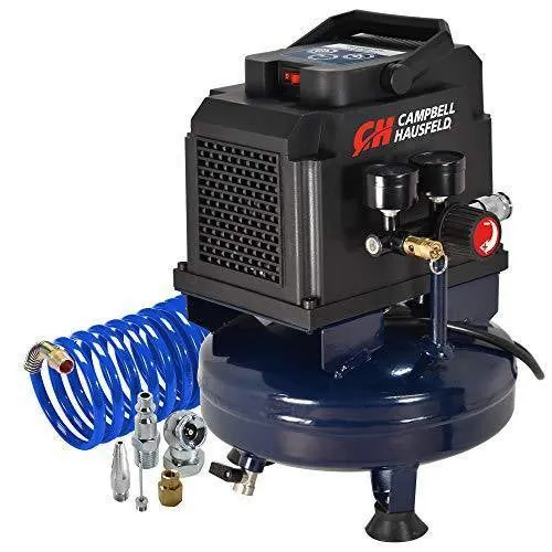 Campbell Hausfeld 1 Gallon Portable Air Compressor with Inflation Kit & Air Hose, w/Accessory Kit (DC010010E)