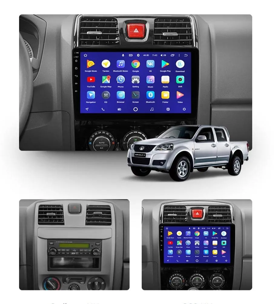 Car Dealz 10.2" Android 10.0 Haval Great Wall Wingle 5 2011 - 2015 In Dash Plus OEM Fascia